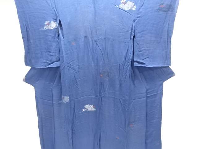 JAPANESE KIMONO / ANTIQUE KIMONO / SILK / GEORGETTE / URUSHI / WOVEN FLOWER